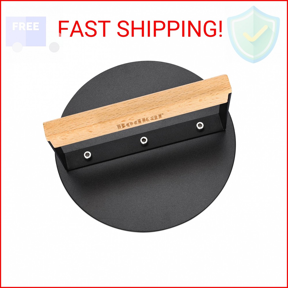 bodkar Smash Burger Press 6 inch, Round Burger Smasher Grill Press for Griddle B