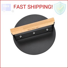bodkar Smash Burger Press 6 inch, Round Burger Smasher Grill Press for Griddle B