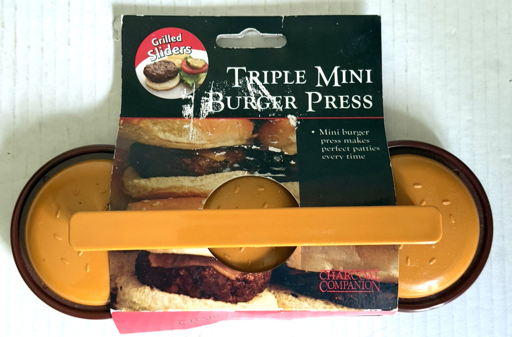 Charcoal Companion Triple Mini Burger Press Slider Patty