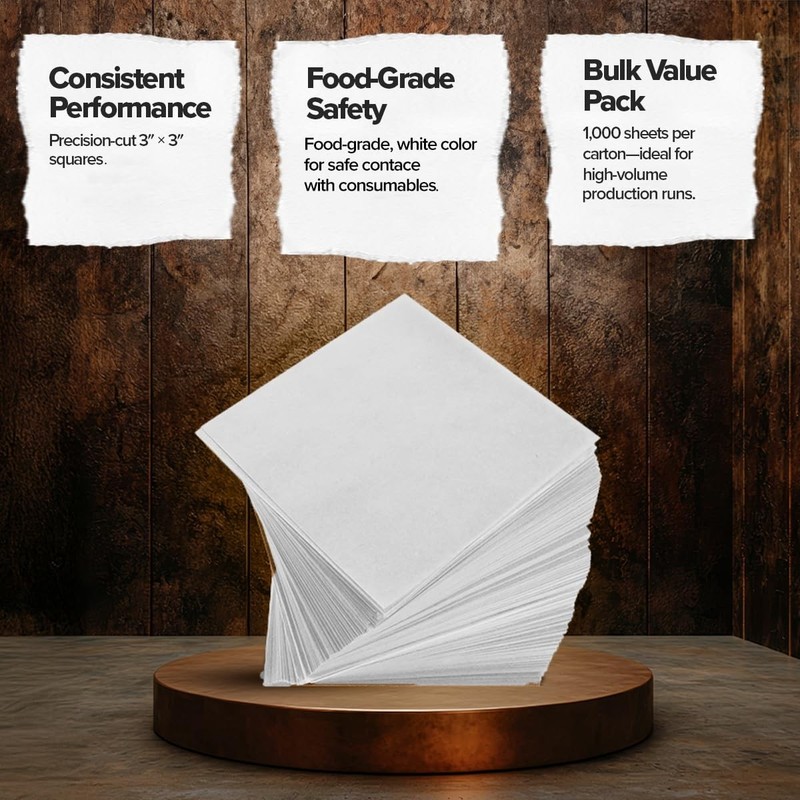 BrightBay 3x3 Inch Parchment Paper Squares - White (1000 3 x 3, gallery