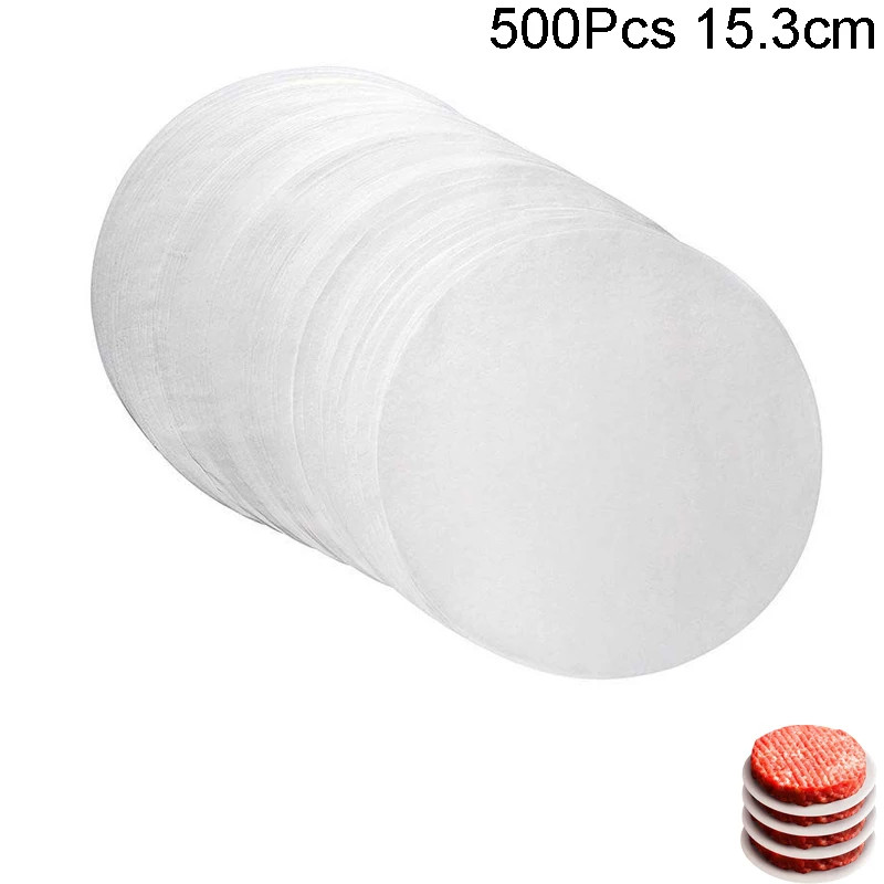 500Pcs Hamburger Patty Paper, Wax Papers to Separate Frozen Pressed Patties for gallery