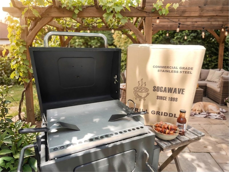 Universal Stainless Steel Flat Top Griddle Insert for Gas & Charcoal Grills R gallery