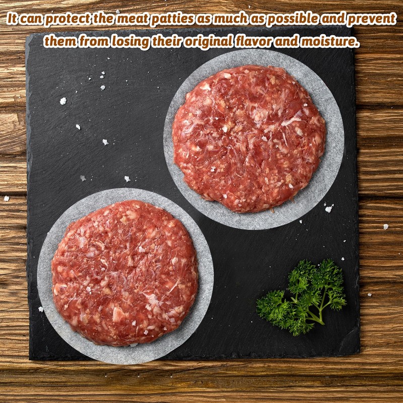 500 PCS Hamburger Patty Paper Round, 4.5 Inch one size, White gallery