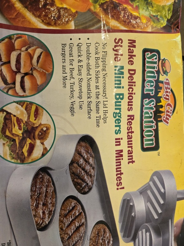 Big City Slider Station 5-Hole Nonstick Stovetop Mini Slider Burger Maker Gray gallery