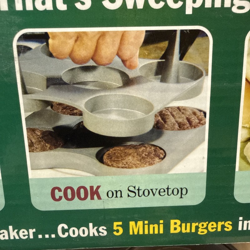 Big City Slider Station Mini Burger Cooking Pan Stove or Grill M-633 BRAND NEW gallery