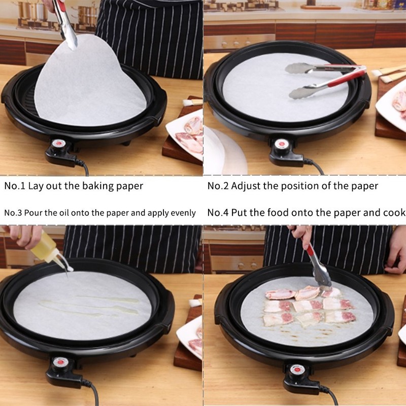 Baking Parchment Circles, Set of 100, 9 Inch Non Stick 9inch-100pcs, White gallery