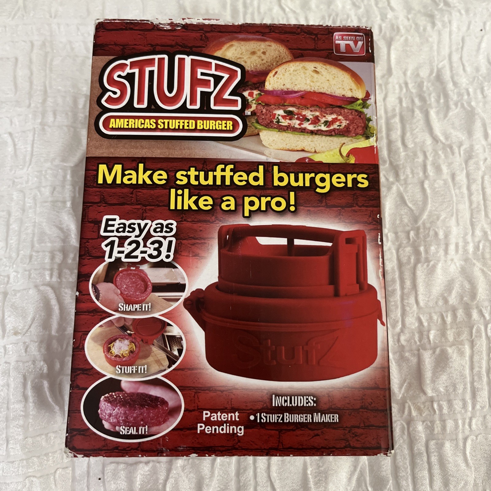 Stufz Stuffed Burger Press Hamburger Patty Maker As Seen On TV NEW Open Box gallery