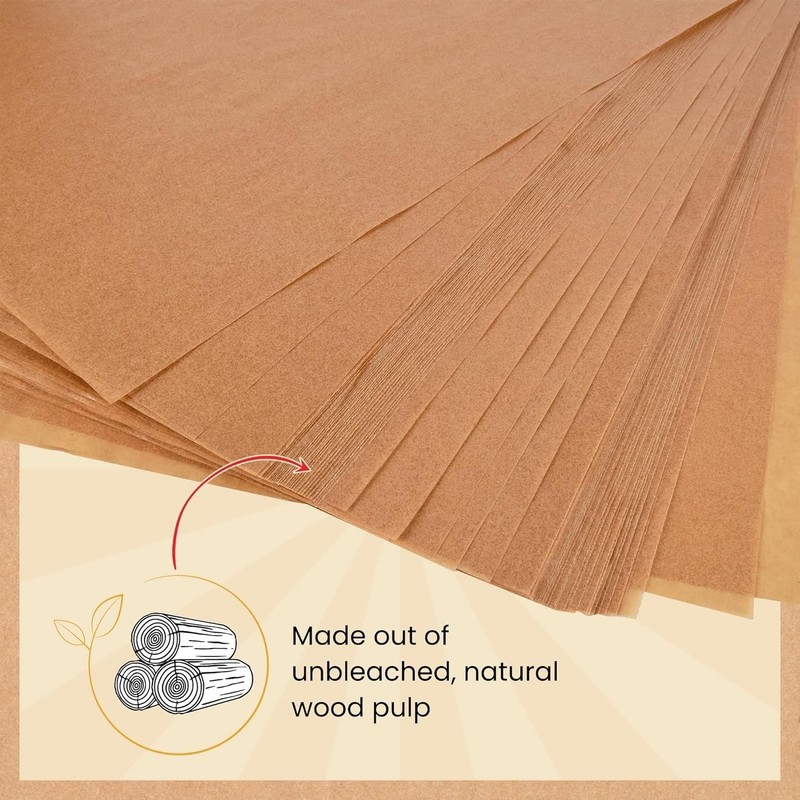 Baker’s Signature 5"x5" Parchment Squares - 300 Natural, Eco-Friendly Sheets gallery