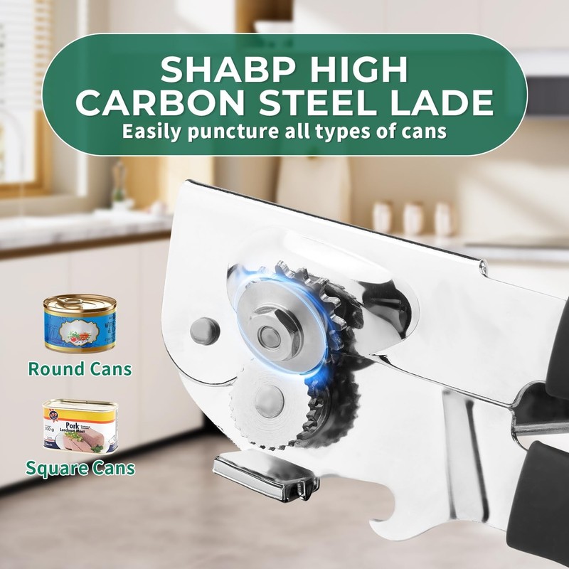 Commercial Can Opener Manual Heavy Duty Stainless Steel Handheld Smooth Edge ... gallery
