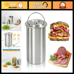 Stainless Steel Meat Press for Homemade Lunchmeat & Deli Ham Maker with Thermome