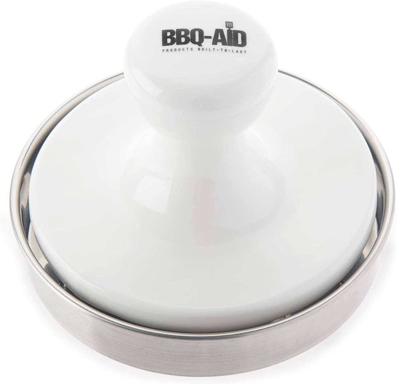 BBQ-Aid Porcelain Burger Press 5"- Round Smasher for gallery