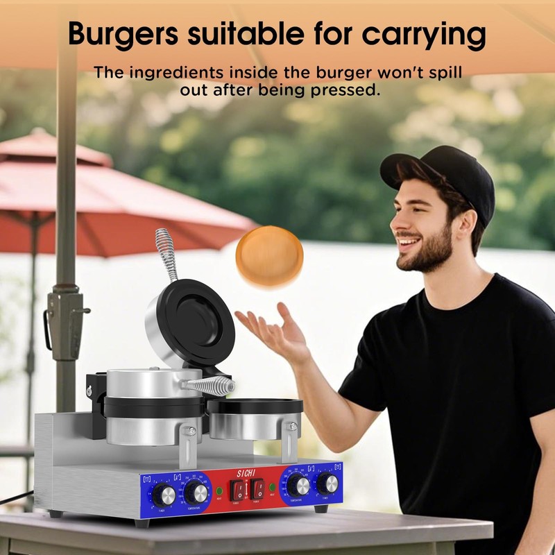 SICHI Ufo Burger Maker Machine - Commercial Ice Cream Burger Machine gallery