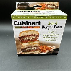 Cuisinart CSBP-100 3-in-1 Burger Press Patty Maker Burgers Sliders Stuffed NEW