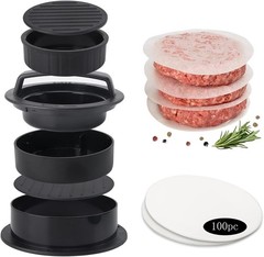Hamburger Press Patty Maker Burger Press,Hamburger Press 3 in 1 Non Stick Patty