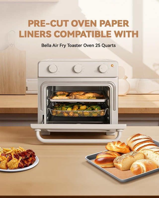 135PCs Air For Bella Fryer Toaster Oven 25QT, Unbleached Parchment Paper gallery