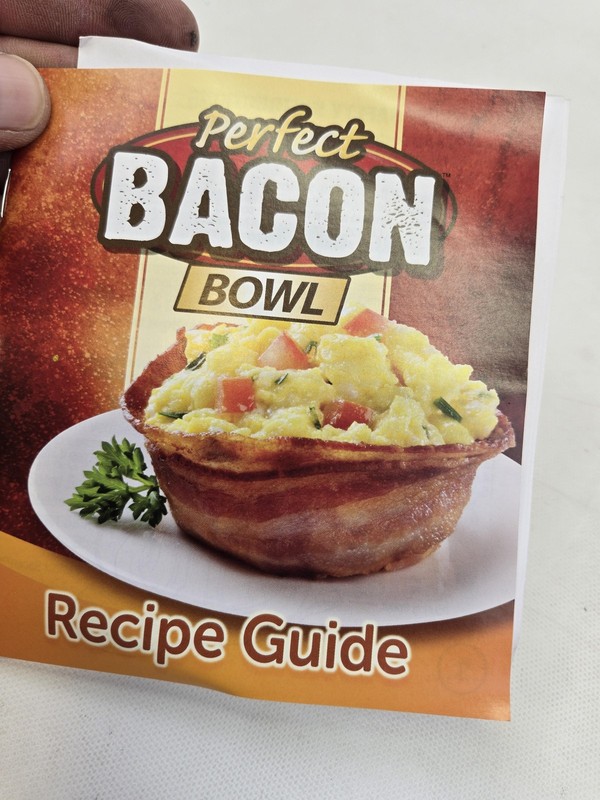 Perfect Bacon Bowl Set w/ Recipe Guide & Stufz Burger Maker Kitchen Cooking Tool gallery