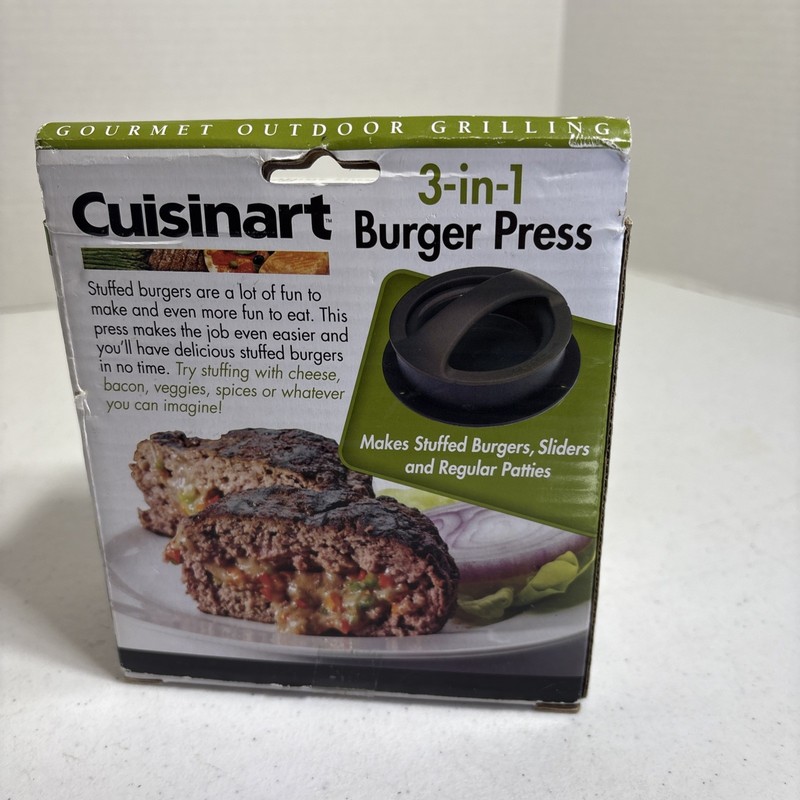Cuisinart Hamburger Press Patty Maker, Stuffed Burger Press, 3 in 1 gallery