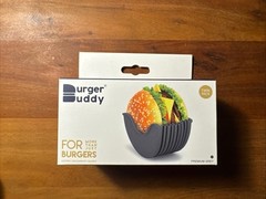 Twin Pack – Burger Buddy – Hamburger Holder – Silicone Shell Grey – New In Box