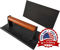 Prensa Para Tocino De 8.3″×4.3″ Prensa Para Parrilla Hierro Fundido 2 PCS NUEVO.