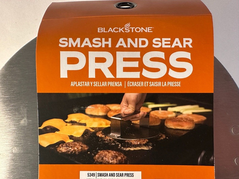 Blackstone 5349 Smash and Sear Press Burger Tool Stainless Steel Grill Gift 7" gallery