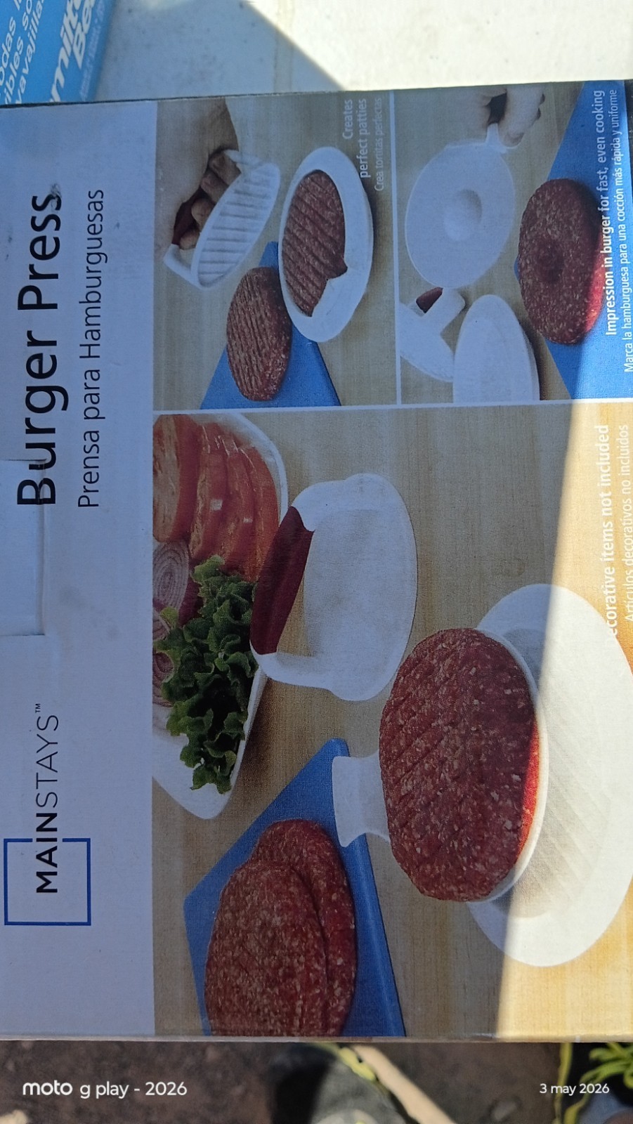 Mainstays Burger Press Medium Plastic White Non-Stick Dishwasher Safe gallery