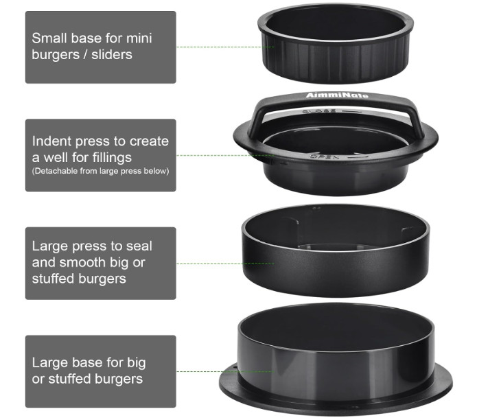 Hamburger Press 3 in 1 – Patty Maker for Stuffed Burgers, Sliders & More gallery