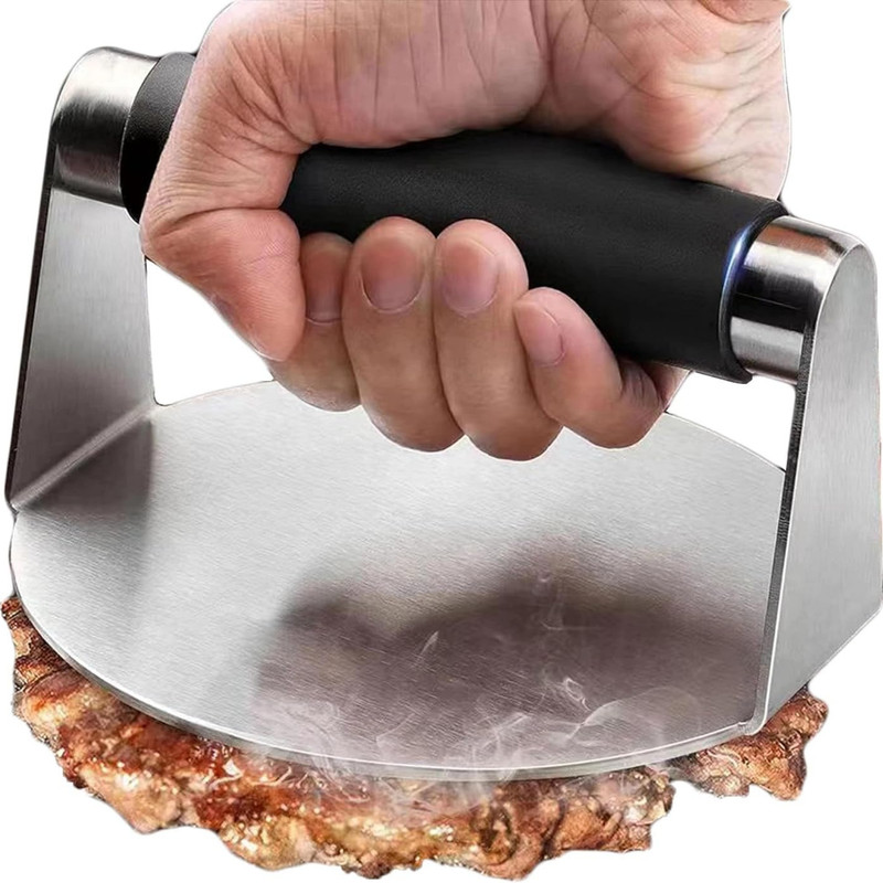 Smash Burger Press 5.5 Inch Round Burger Smasher for Griddle Professional Sta... gallery