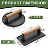 EWFEN Burger Press 7" Round & 8.2"X4.3" Rectangle Heavy-Duty Cast Iron Smash ... gallery