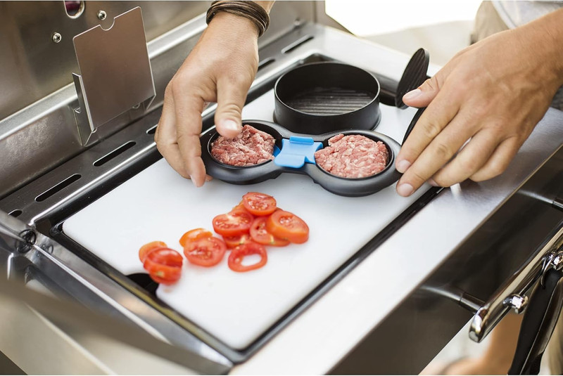 Gourmet Burger Press Kit - Hamburger and Slide Press, Stuffed Burgers, Dishwashe gallery