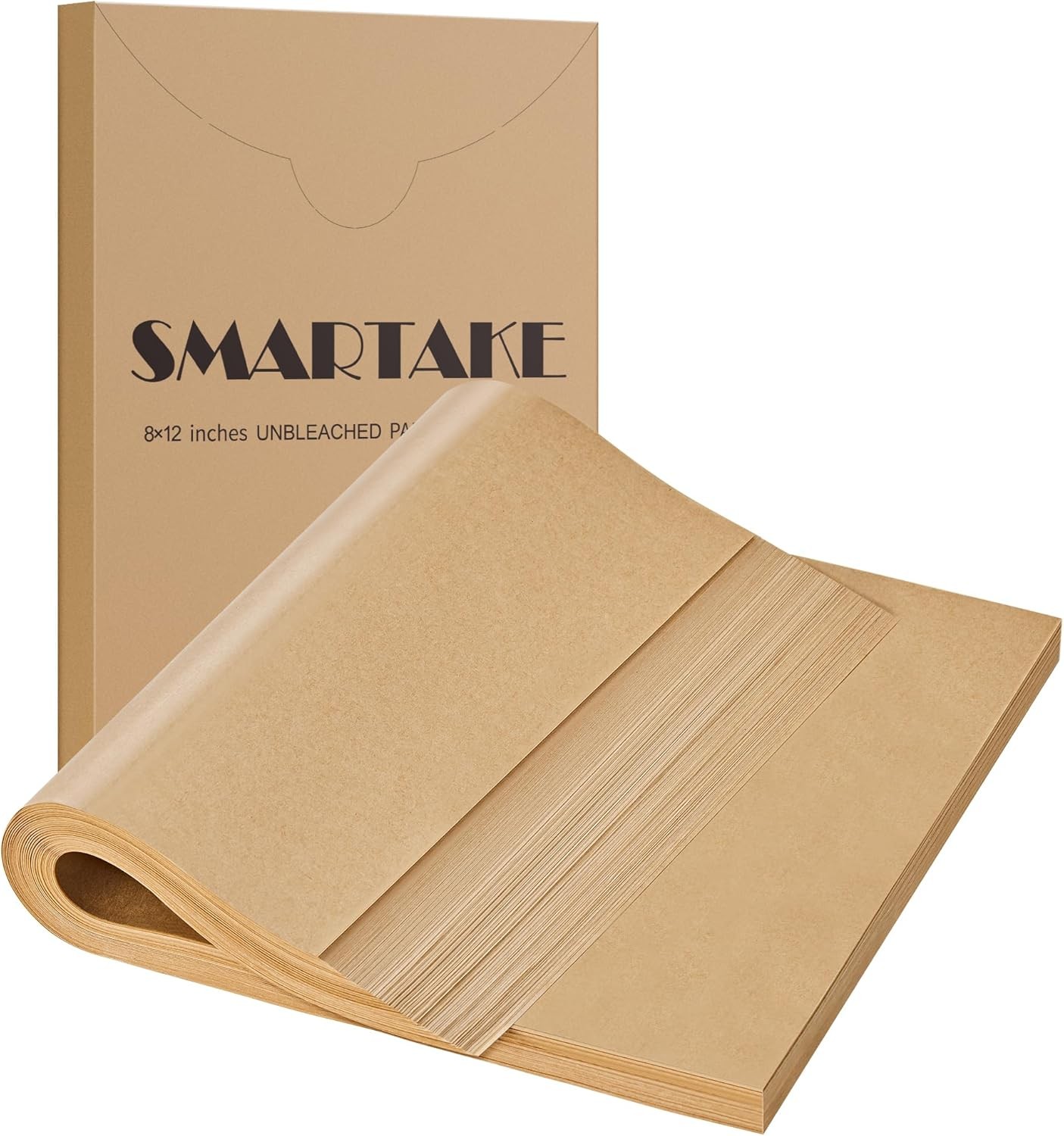 SMARTAKE 200 Pcs Unbleached Parchment Paper Baking Sheets, 8 x 12, gallery