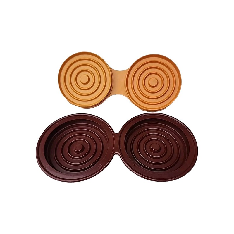 Charcoal Companion Orange & Brown Double Hamburger Patty Press Burger Mold EC gallery