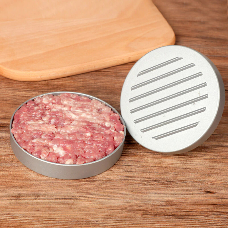 Round Hamburger Mold Aluminum Alloy Meat Beef BBQ Meat Press Food Mold NEW gallery