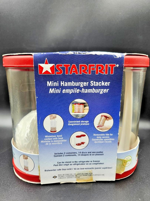 Mini Hamburger Stacker Make Store Cary Up To 16 Perfect Sliders Vintage Starfrit gallery