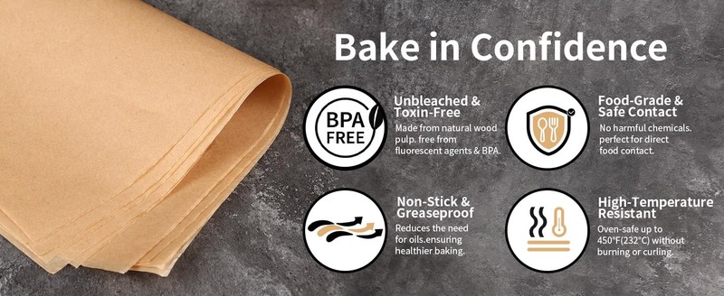 Unbleached 12in x 262ft Parchment Paper Roll with x 262ft, Brown gallery