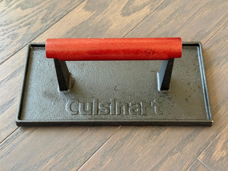 Cuisinart Rectangle Cast Iron Grill Press with Wooden Handle - CGPR-221 gallery
