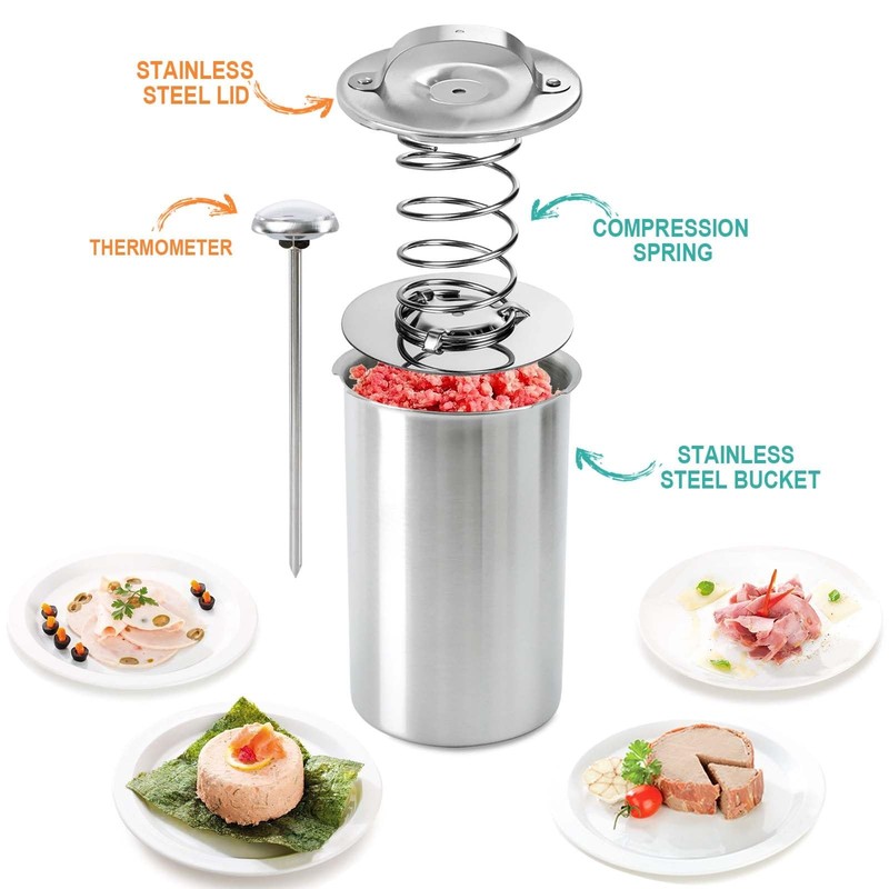 Ham Maker Meat Press Mold for Making Homemade Deli Meat Press Stainless Steel M gallery