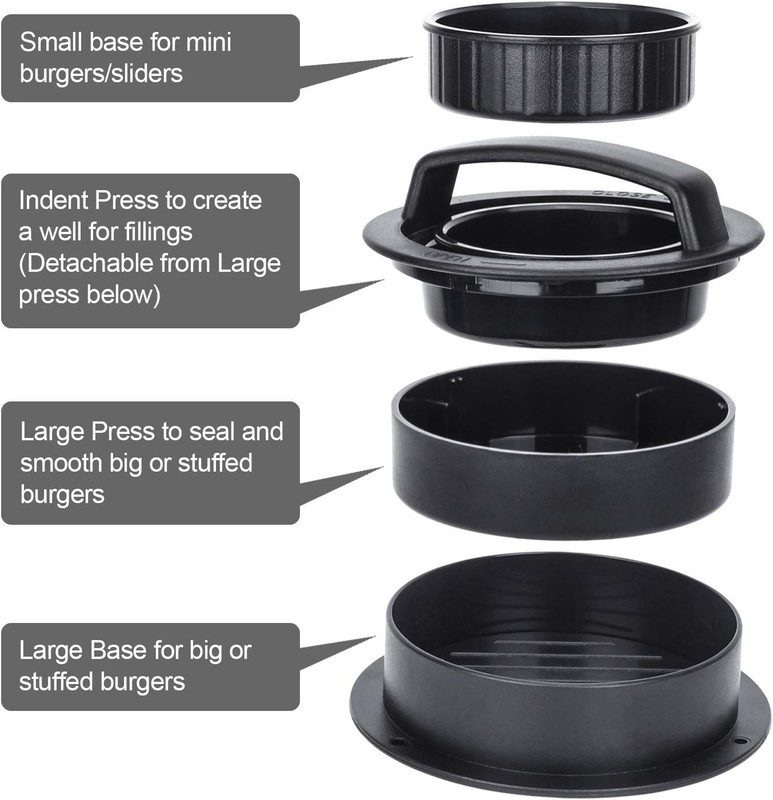 Professional Hamburger Press Set with 100 Sheets for Easy BBQ Preparation gallery