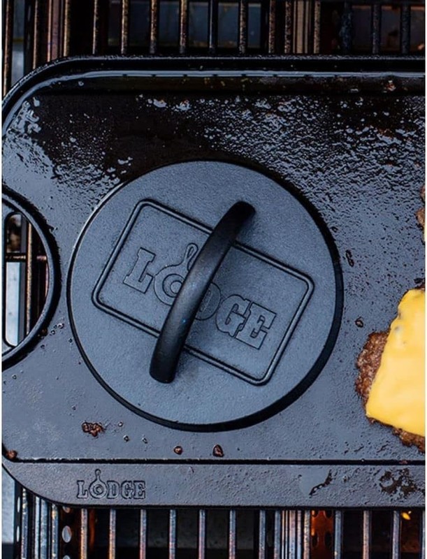 Heavy Duty 6.5" Cast Iron Burger Press - Perfect for Smash Burgers & Grilling, G gallery
