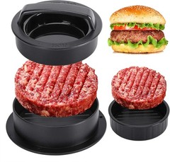 Versatile 3-in-1 Burger Maker: Non-Stick, Easy Clean, Ideal for Home Cooks