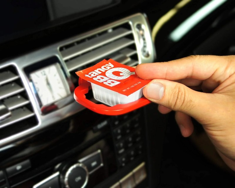 2 Pack Dip Clip In-Car Sauce Holder for Ketchup Dipping Sauces Shark Tank Black gallery
