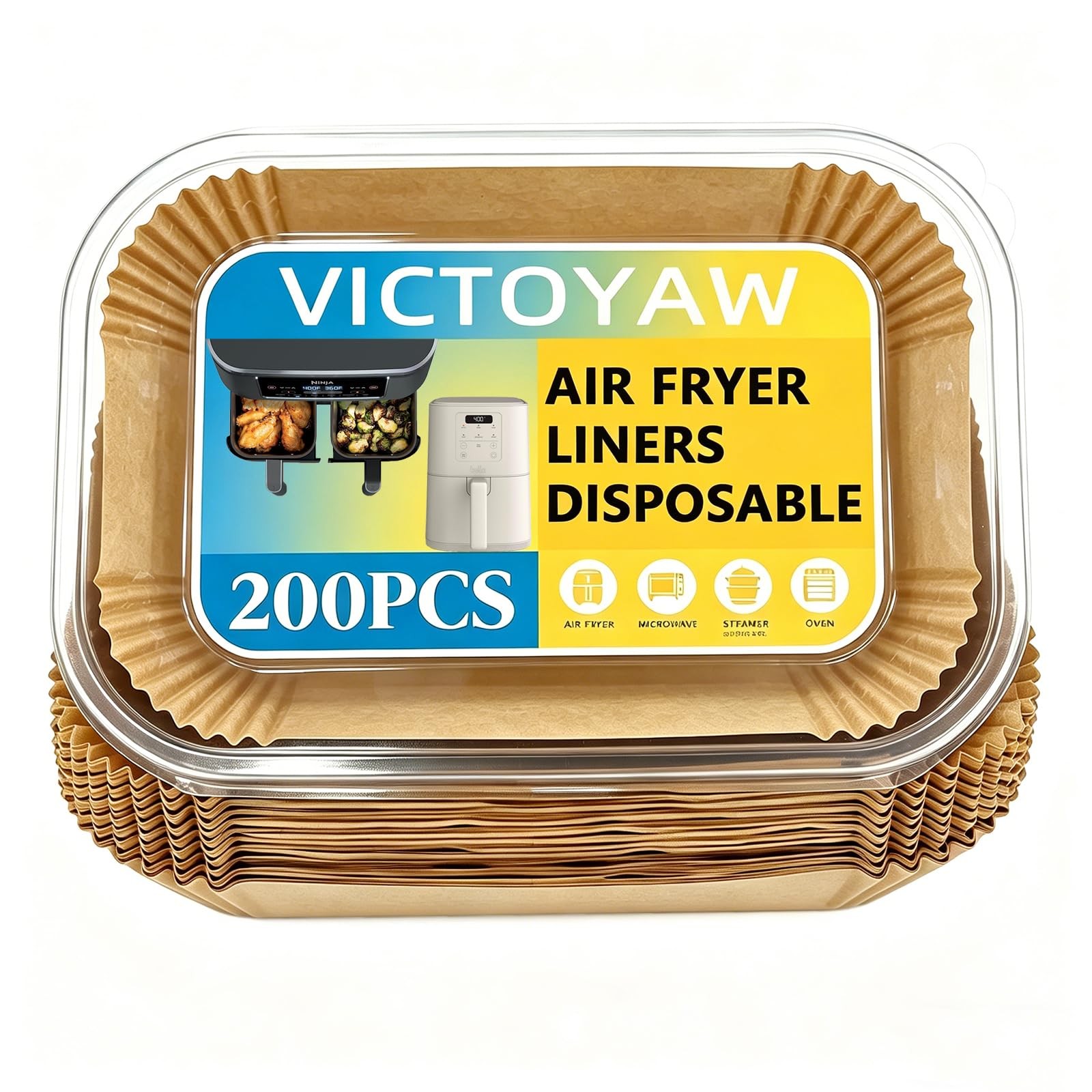 Air Fryer Liners for Bella 4Qt Slim Liners, 8.3 Inch Rectangle gallery