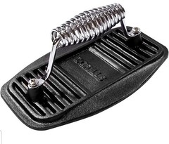 Z GRILLS Cast Iron Grill Press Heavy Duty Meat & Bacon Press Ribbed Base