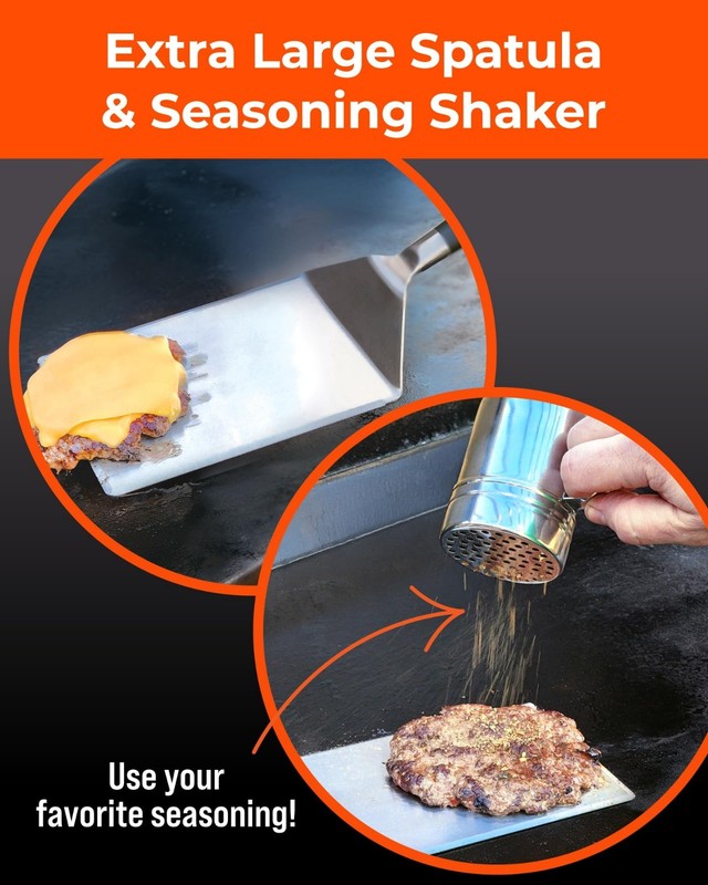 Heavy Duty 6.5" Stainless Steel Burger Press Kit – Perfect for Crispy Smashed Pa gallery