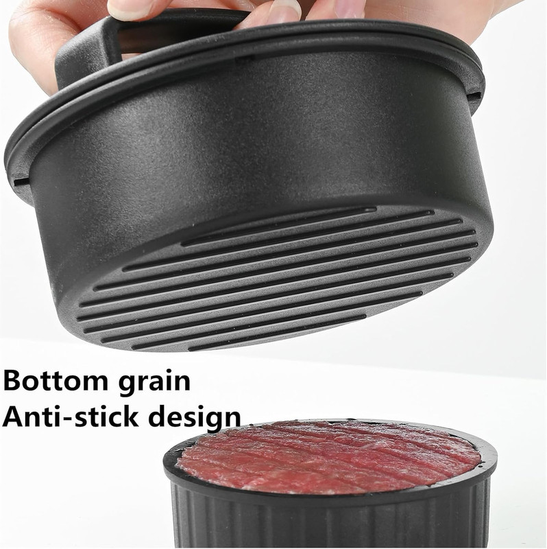 4-in-1 Burger Press Patty Maker, Sandwich Cutter and Sealer Set with 100 pcs Wax gallery