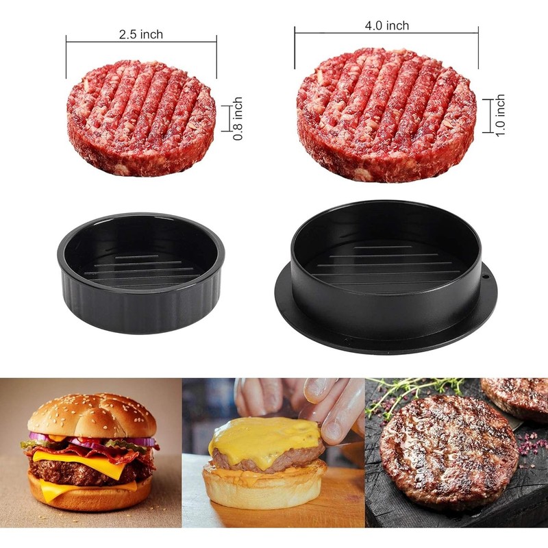 Hamburger Patty Maker 3 in 1 Non-Stick Tool with Parchment Papers Included gallery
