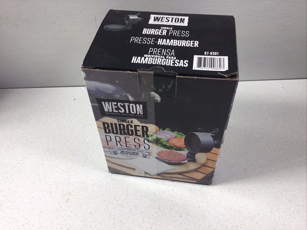 Weston Commerical Non-Stick Single Hamburger Burger Press Round Patty Maker Mold