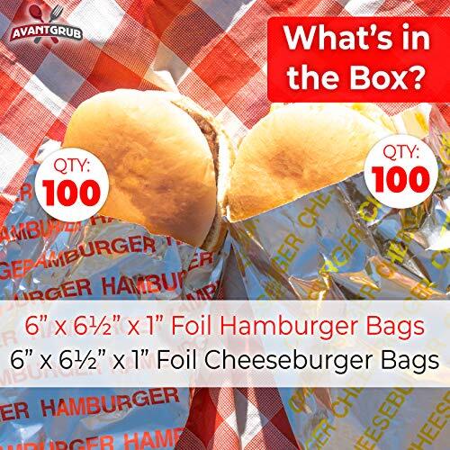 200 Pack Grease Proof Burger Wrappers Insulated Hamburgers Foil Paper for Party gallery