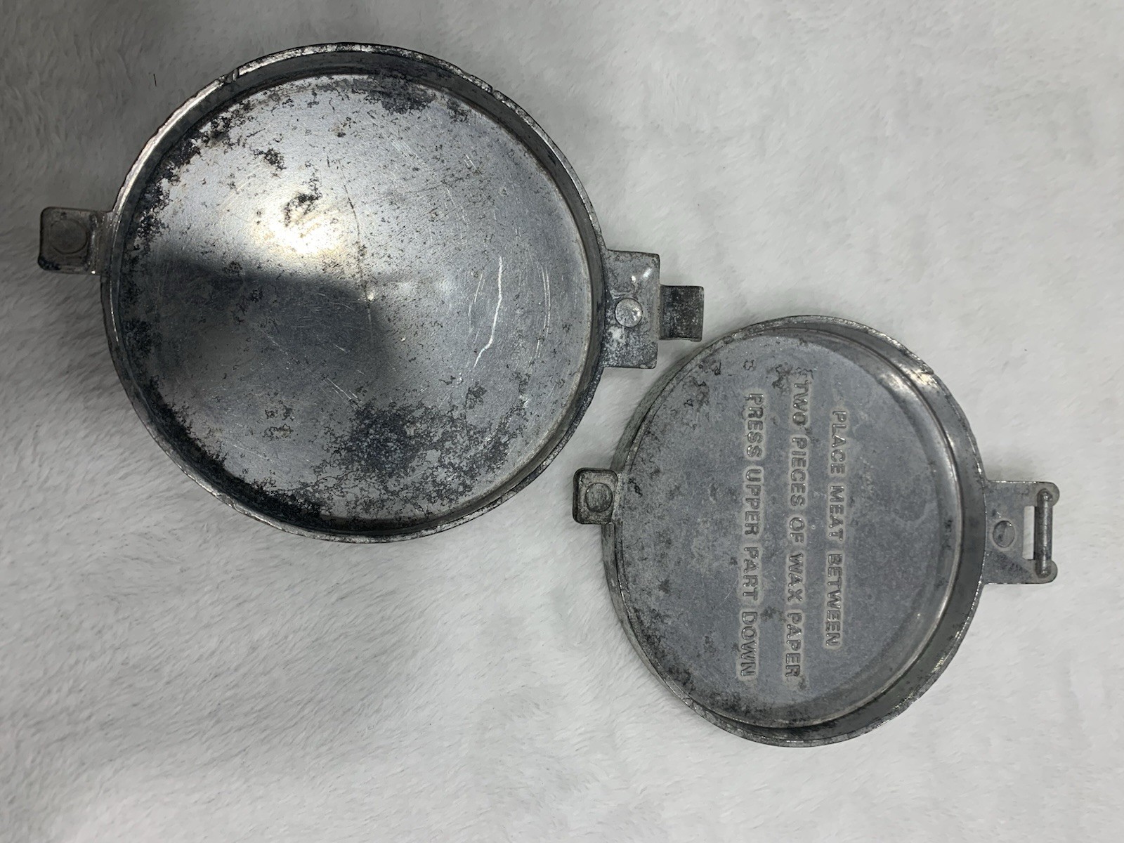 Vintage Cast Aluminum Burger Press gallery
