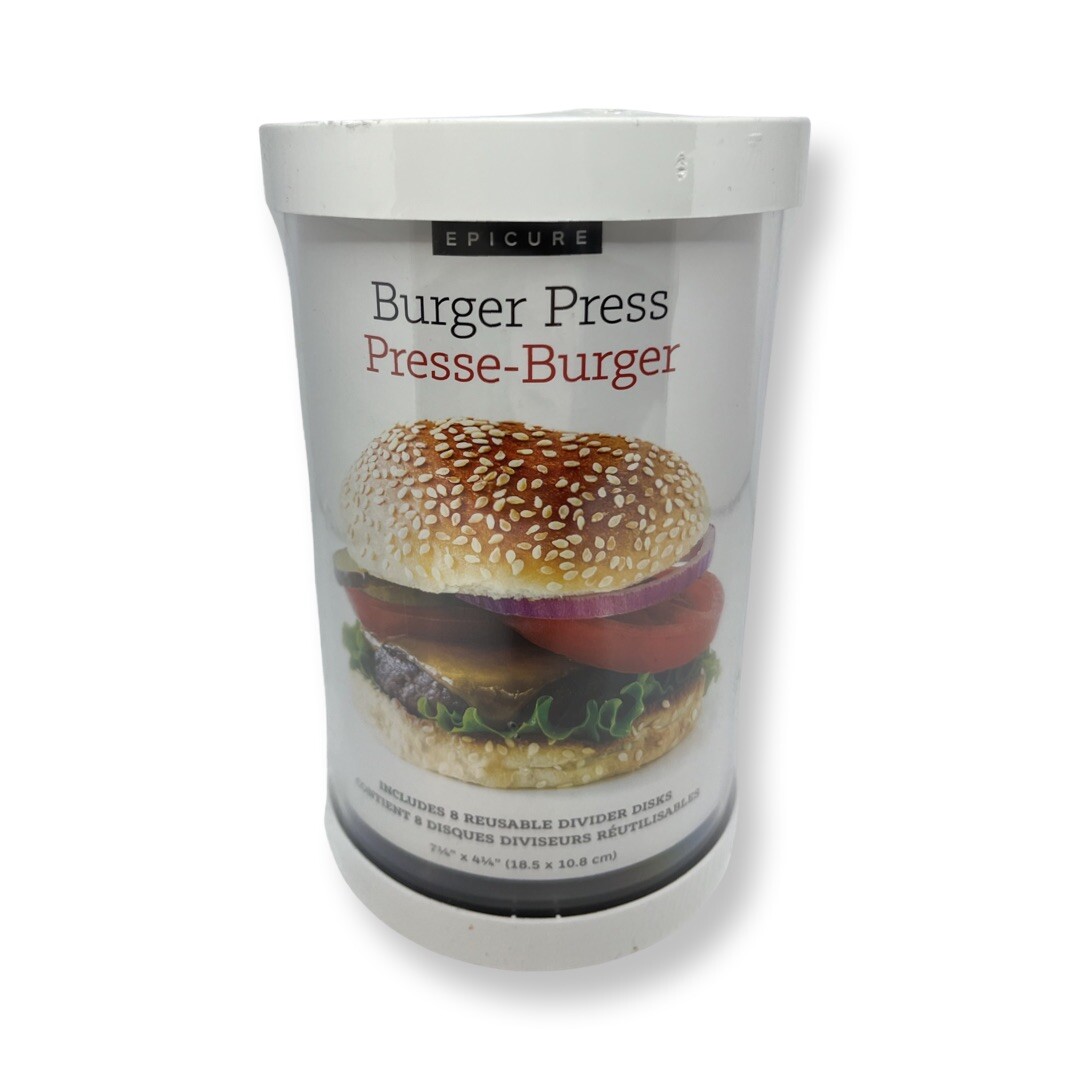 Epicure Burger Press Includes 8 Reusable Divider Discs gallery