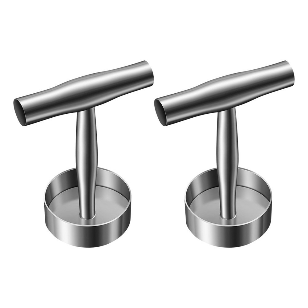 2 Pcs Stainless Steel Meat Press Burger Grill Hamburger for